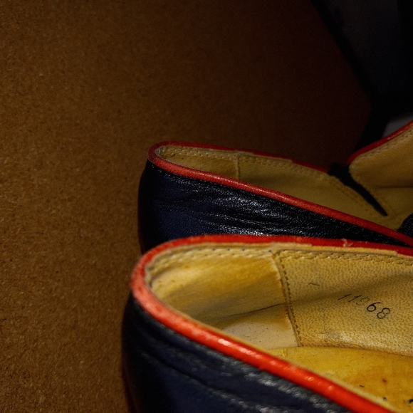 Black and red leather Italian clogs - Picture 8 of 11